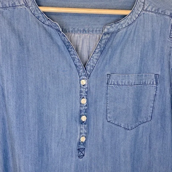 Express | Denim Long Sleeve Dress - Picture 5 of 8